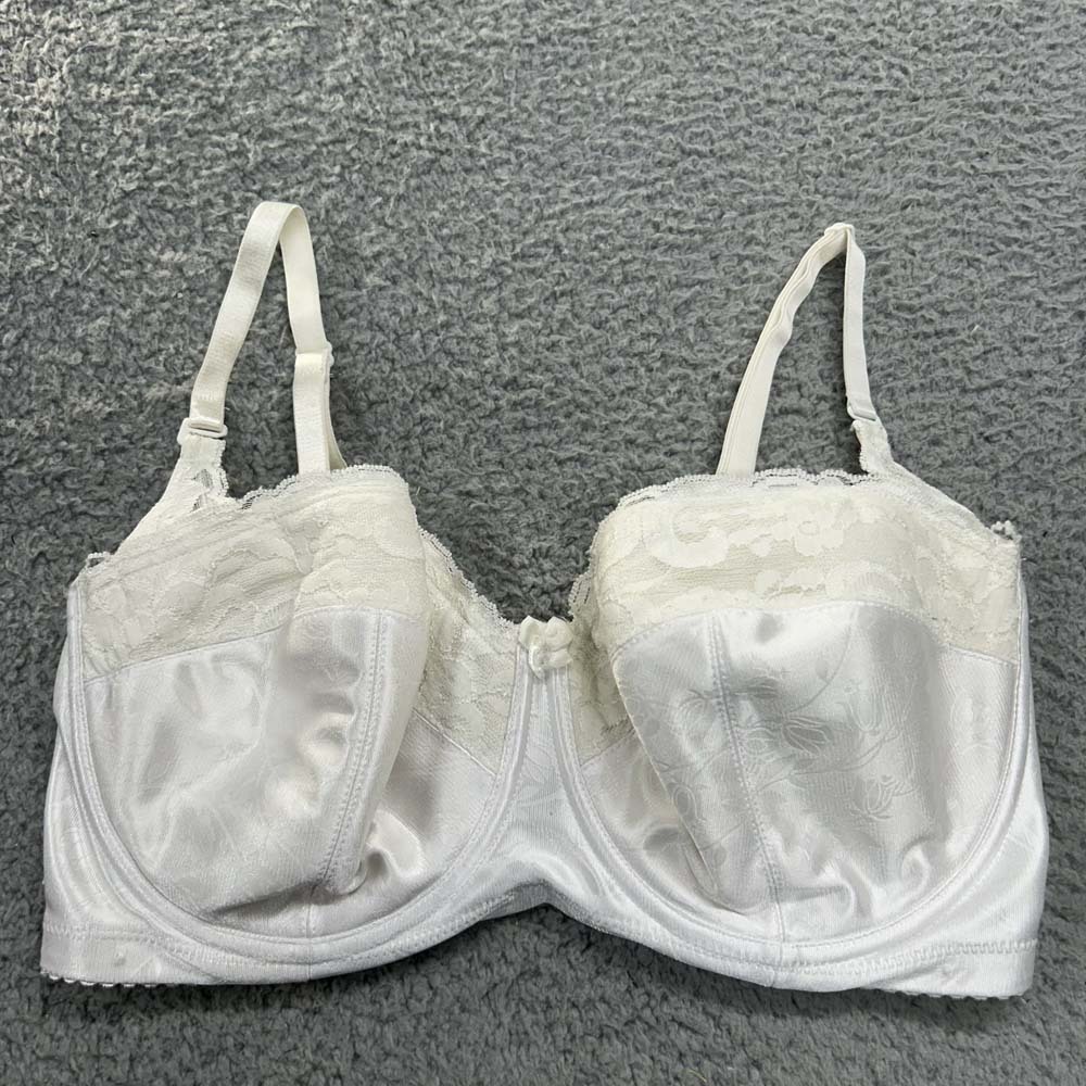 Lilyette 36DD Bra 0407 Minimizer Bra Bow Lace Trim Sexy